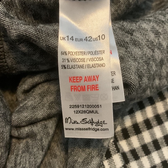 Checkered bodycon dress size 10 - Picture 3 of 3